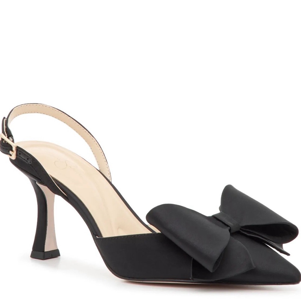 Jessica Simpson Black Bow Heels